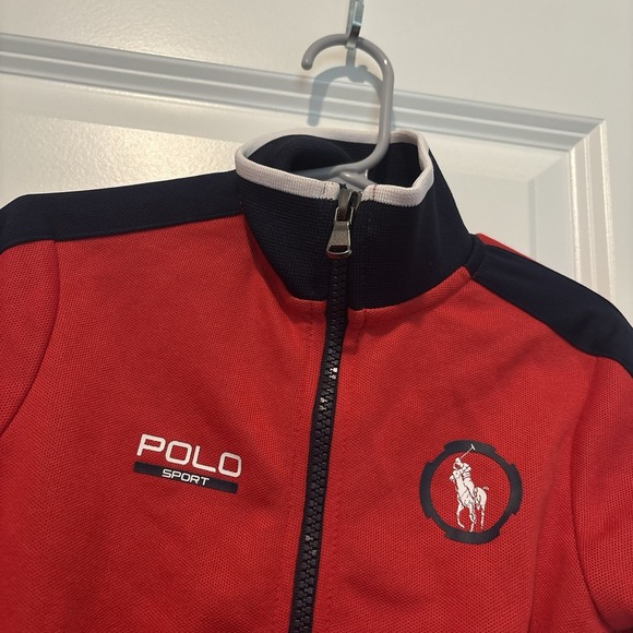 Polo Sport Ralph Lauren Performance Track Jacket Black White Zip Up 2T Toddler - Picture 2 of 6